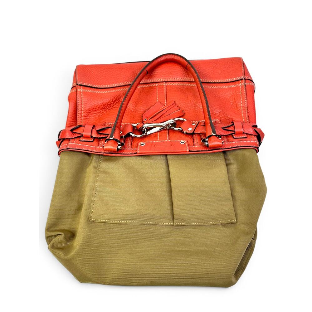 Vintage Coach Hamptons Braided Pebbled Leather Shoulder Bag W/ Red Tassel - Picture 16 of 16